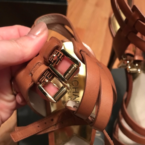 Michael Kors Cognac Brown Stiletto Sandals - Picture 3 of 7